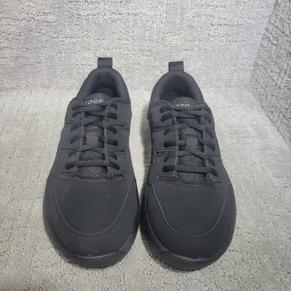 Crocs On the Clock Women's Size 9 Triple Black Slip Resistant Work Shoes 209476 - Picture 3 of 12